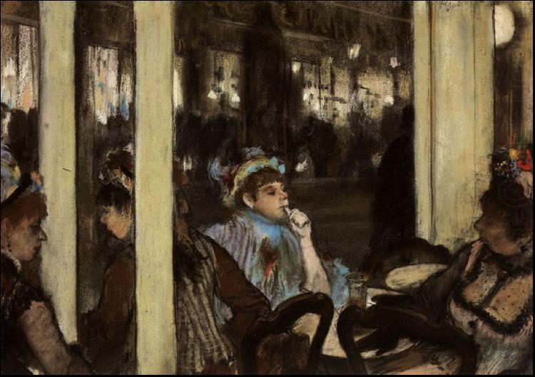 Edgar Degas Women in Front of a Cafe, Evening china oil painting image